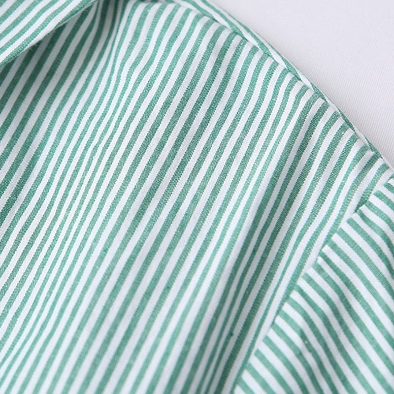 孕妇短袖衬衫 全棉水洗棉条纹衬衣大码200斤宽松显瘦遮肚子上衣夏