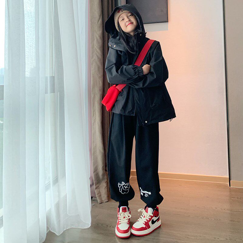 【户外】西西家2025秋童装女童冲锋衣洋气儿童外套上衣潮DF13210
