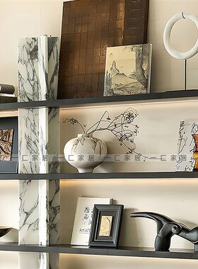 一匚 现代轻奢抽象艺术桌面组合摆件 样板间酒店客厅书架桌面装饰