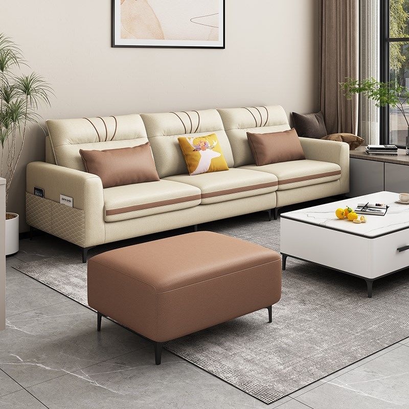 客厅极简小户型布艺沙发乳胶科技布三人位现代直排整装,住宅家具,布艺沙发,淘宝优惠券,粉丝福利购,淘宝优惠卷