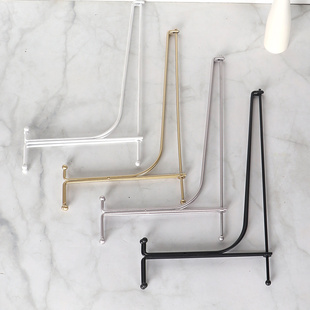 大号圆形钟表瓷盘支架托架挂钟装饰盘壁画底座架子金属展示架