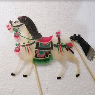 皮影戏道具 工艺品 西游记 白龙马 毛驴带操作杆 幼儿园教学 益智