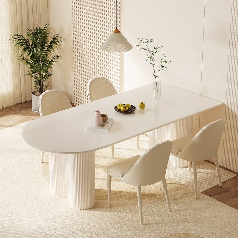 法式奶油风岩板餐桌岛台一体家用餐桌椅新款小户型吃饭桌,住宅家具,岩板餐桌,淘宝优惠券,粉丝福利购,淘宝优惠卷