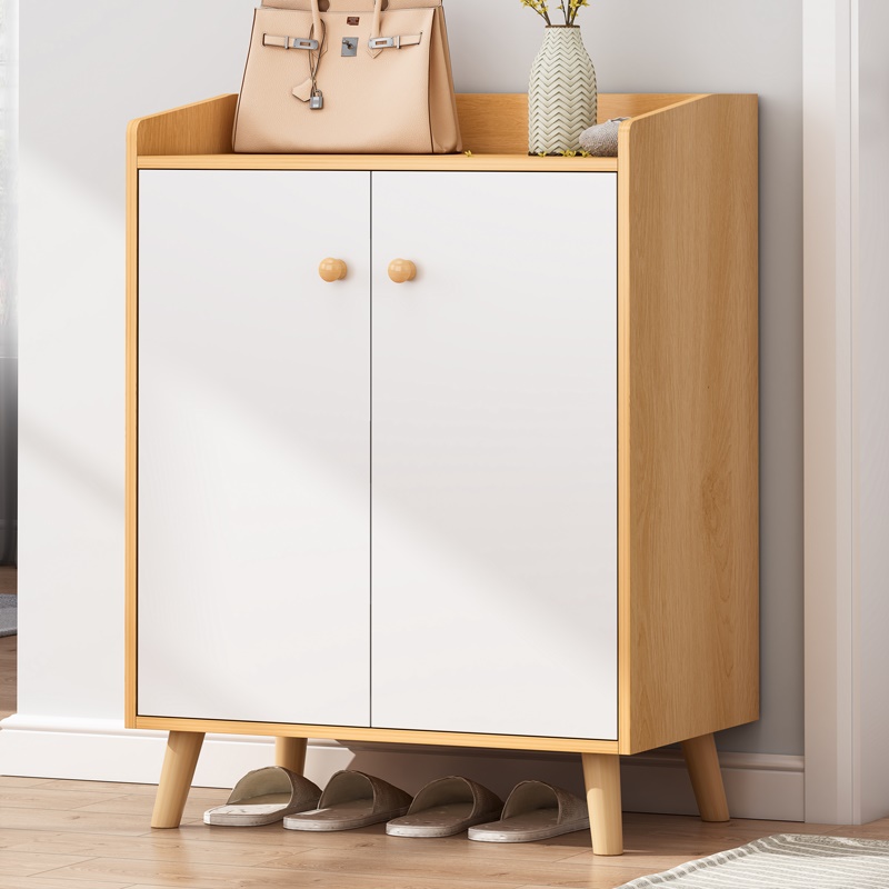 鞋柜家用门口大容量简易玄关柜北欧经济型阳台收纳进门储物柜鞋架