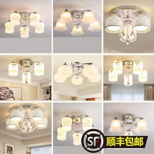 卧室可换灯泡创意小户型客厅灯简约现代吸顶灯家用圆形房间灯餐厅