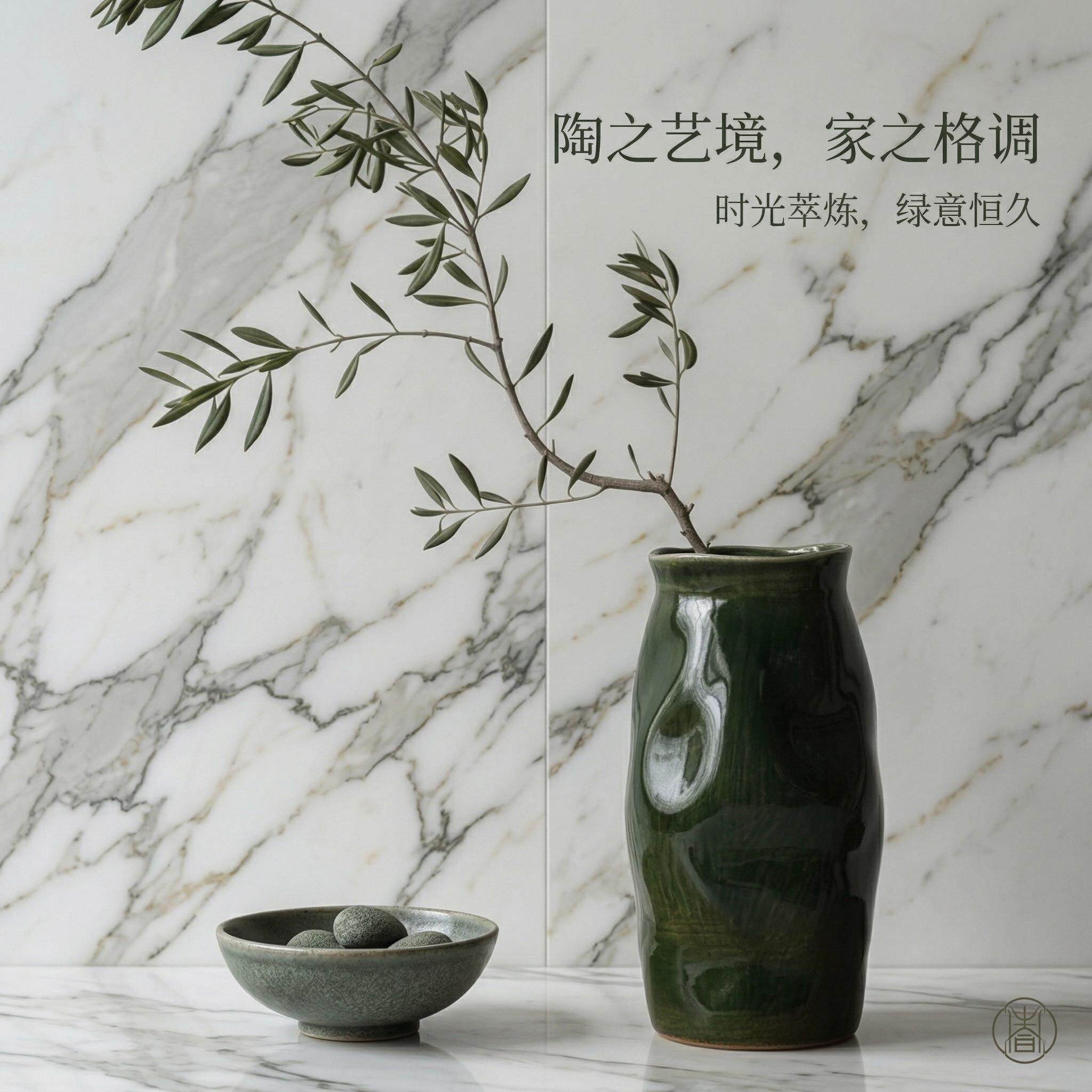 绿色不规则锤纹玻璃花瓶设计感文艺复古餐桌水培鲜花插花花器