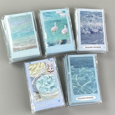 清甜风封口贴高颜值可爱手账贴长条贴纸素材贴学生卡通清仓处理