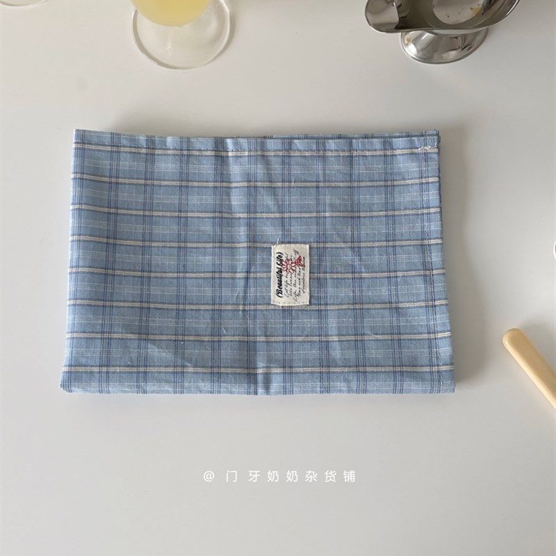 法式格纹棉质餐垫长方形隔热餐布手工格子餐巾桌布,居家布艺,桌布,淘宝优惠券,粉丝福利购,淘宝优惠卷