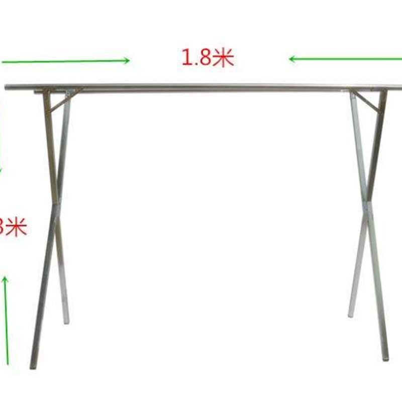 2020晾衣架落地不锈钢伸缩晾衣架圆管三杠折叠阳台式x型室内外晾