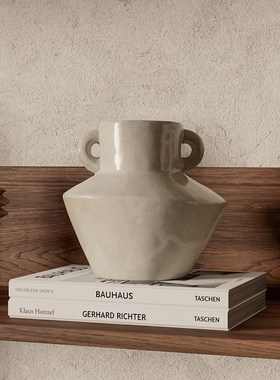 侘寂风酒柜软装饰品民宿客厅玄关壁龛放格抽象复古陶瓷艺术