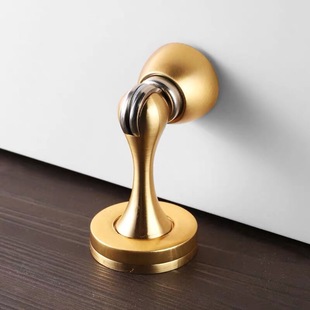 免打孔锌合金门吸黑色青古铜强磁门吸地吸龟顶