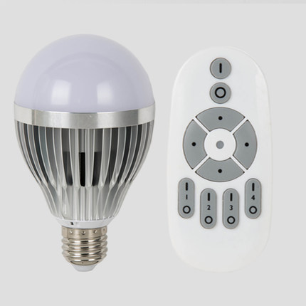 智能灯泡遥控LED无极调光变色温E螺口调节亮度暖光球泡