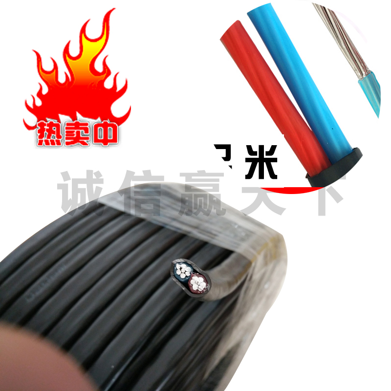 室外农网改造专用线2芯X10平方铝芯抗老化电线电缆护线架空