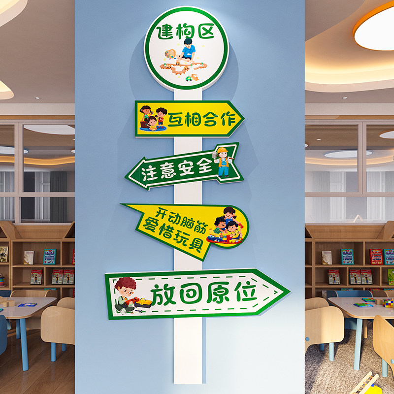 益智建构区墙纸幼儿园环创题墙成品儿童科学手工区墙面装饰画,家居饰品,文化墙贴,淘宝优惠券,粉丝福利购,淘宝优惠卷