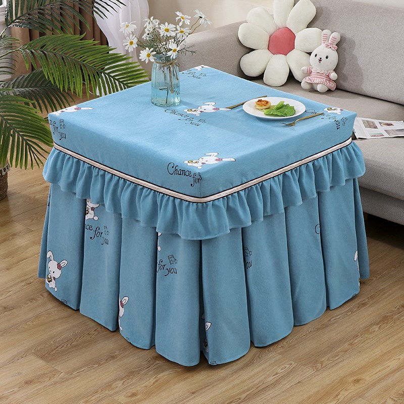 正方形烤火桌罩四季通用电取暖桌布电炉罩烤火罩麻将机罩新款