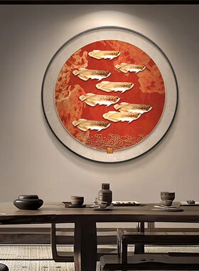 喜上眉梢玄关装饰画新红色喜庆挂画客厅背景墙圆形鸟画