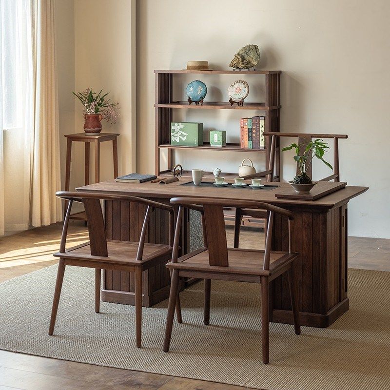 有堂实木茶桌椅装新办公室岩板茶桌客厅大板茶台,住宅家具,家用茶台/茶桌,淘宝优惠券,粉丝福利购,淘宝优惠卷