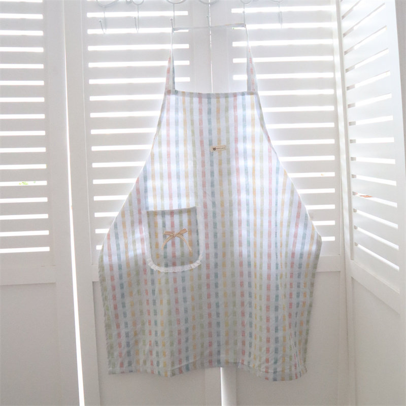 韩式围裙新款in复古文艺围裙花店美甲工作服女夏季透气家用做饭