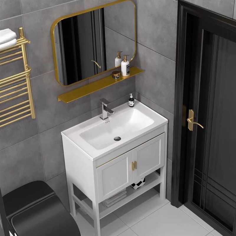 太空铝浴室柜落地柜组合宽度40CM新款吊柜平面浴室柜60/70/80CM