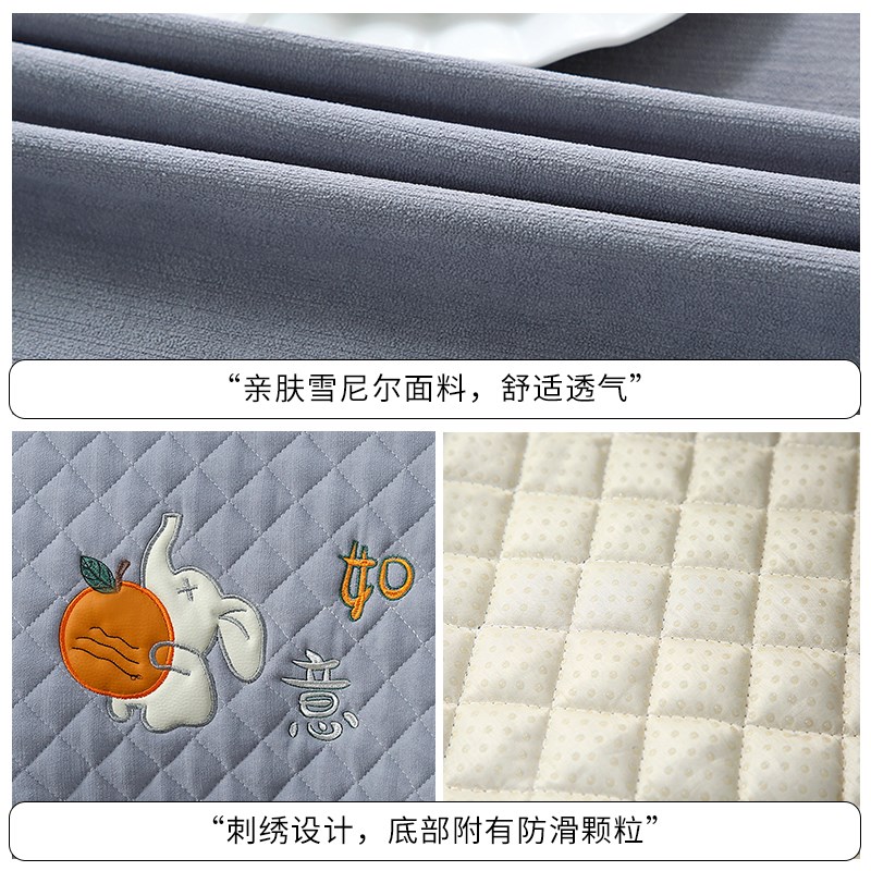 餐椅通用家用弹力弧形靠背椅罩防滑弧形椅子椅垫一体图片