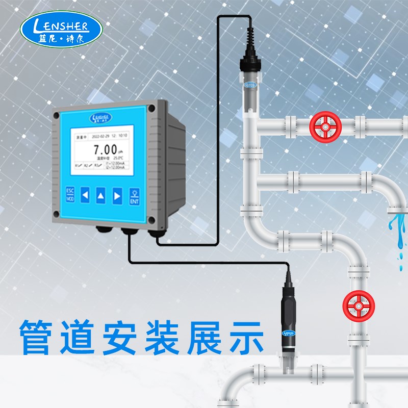 工业在线PH仪表成套 PH传感器酸碱度PH电极PH检测仪 PH变送器