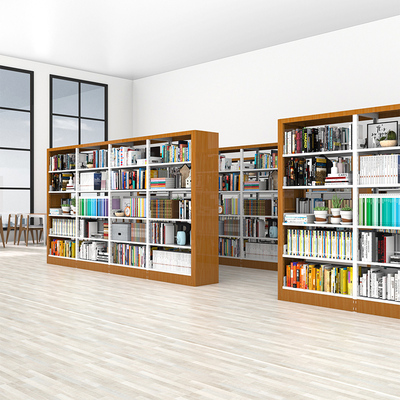 家用钢制书架图书馆书架专用学校阅览室书店单面面资料架档案架