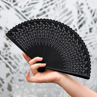 Fn风度全竹玉亭折扇古风便携扇子苏扇文创送礼定制镂空定制