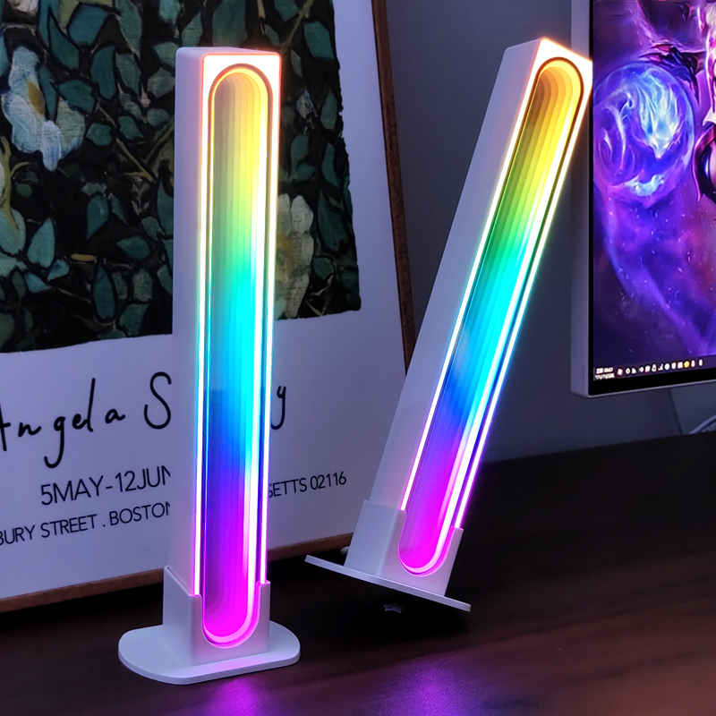 电脑桌面led幻彩氛围灯电子竞技游戏观影音乐拾音g七彩白色镜面