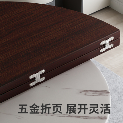 大圆桌面15人可折叠家用20人圆台面两折面板大号圆形家庭餐桌转盘