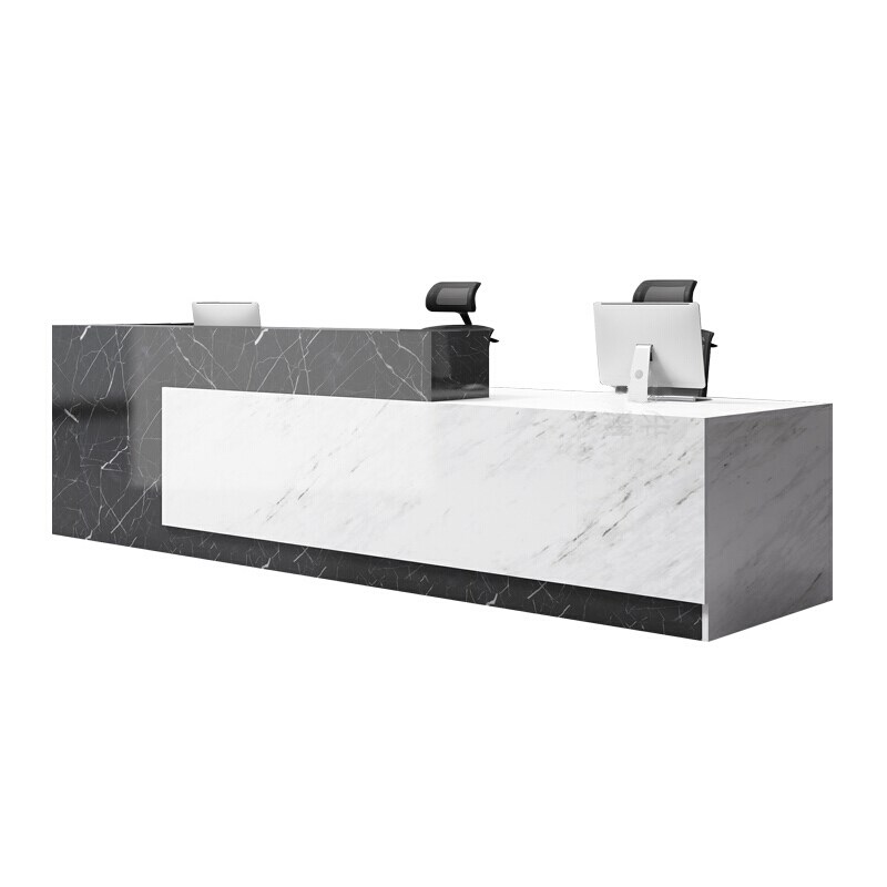 前台接待台非烤漆创意收银台酒店培训机构迎宾服务吧台公司前台桌