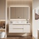 新款 奶油风浴室柜陶瓷一体盆洗手盆柜洗脸池洗漱台定制