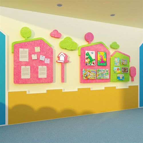 毛毡板幼儿园作品展示环创题成品环境布置材料大厅形象