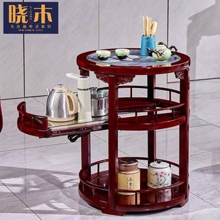 红木家具红酸枝茶水架实木茶水柜烧水车小茶桌东非酸枝木茶几