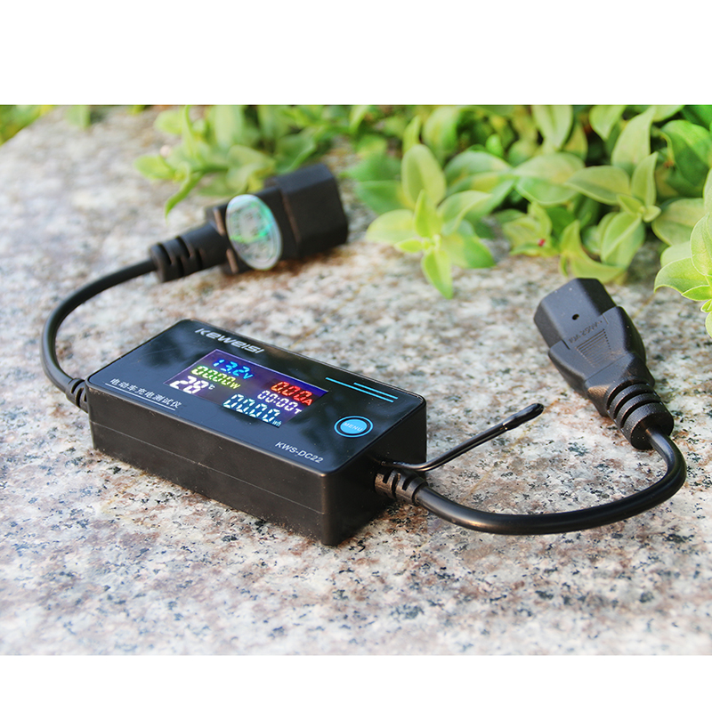 电动车充电器检测仪表电池电量电流电压容量实时监测0v10