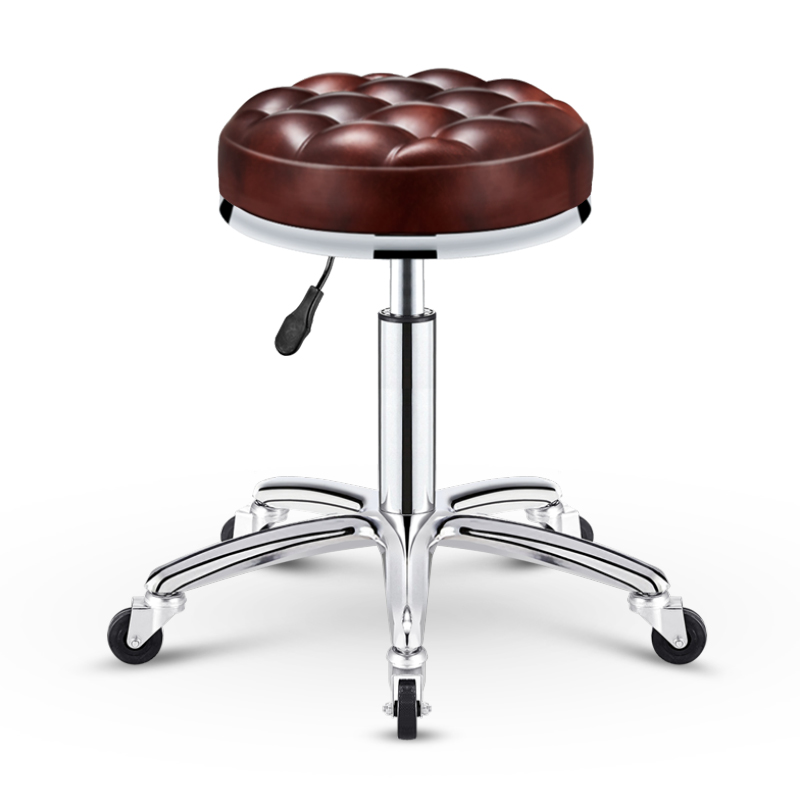 吧台椅家用美容升降圆高脚旋转办公实验椅理发店滑轮凳酒吧凳