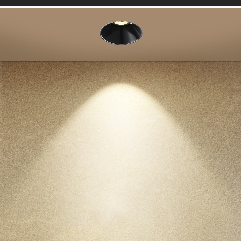 家用无边框led射灯嵌入式客厅卧室洗墙预埋式cob防眩光筒灯无主灯