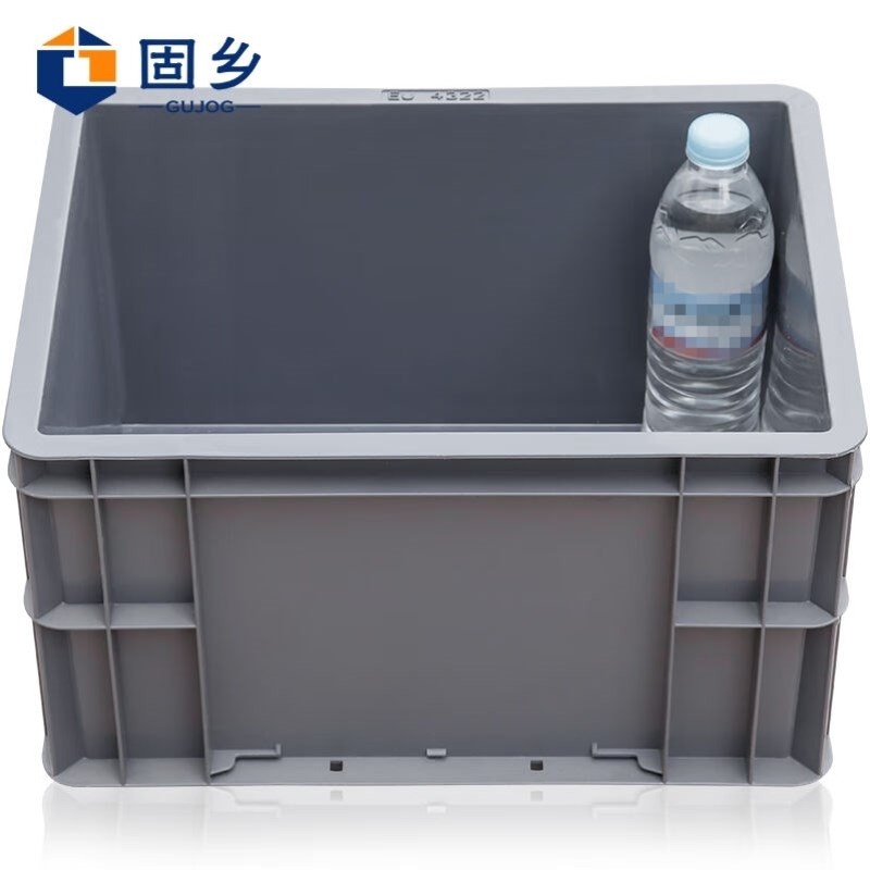 固乡加厚塑料周转箱带盖物流周转箱胶箱欧标零件盒运输箱周转筐大