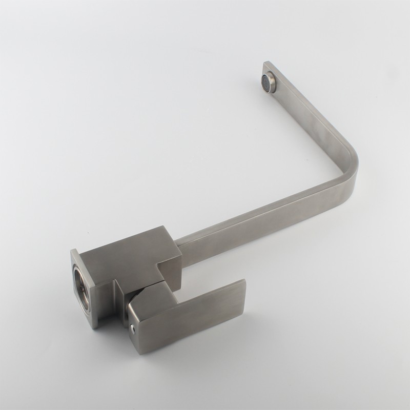 304不锈钢方形冷热厨房水龙头拉丝扁踊可旋转水槽方形菜盆水龙头