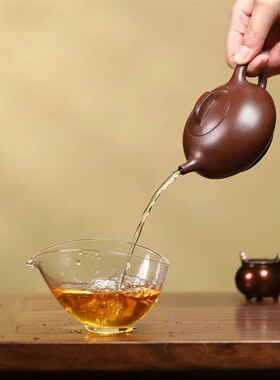 正宗宜兴卢伟萍紫砂壶原矿陈v腐紫泥飞鸿线云壶高档泡茶壶茶具礼