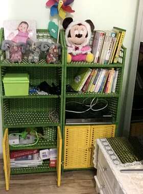 藤编开门式储物柜子 床头柜 收纳柜书柜 鞋柜 草藤编五层五底新品