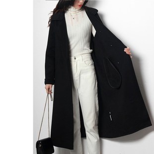 高端2021秋冬加肥加大码 毛呢外套 双面羊绒大衣女200斤胖mm中长款