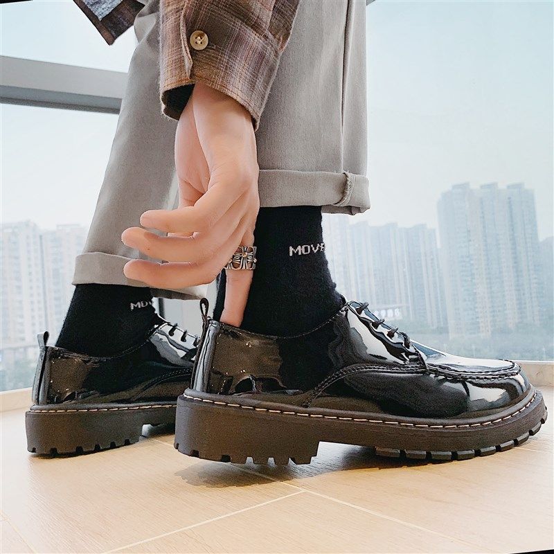 夏季黑色小皮鞋男韩版潮流百搭男士休闲商务正装英伦内增高西装鞋,流行男鞋,休闲皮鞋,淘宝优惠券,粉丝福利购,淘宝优惠卷