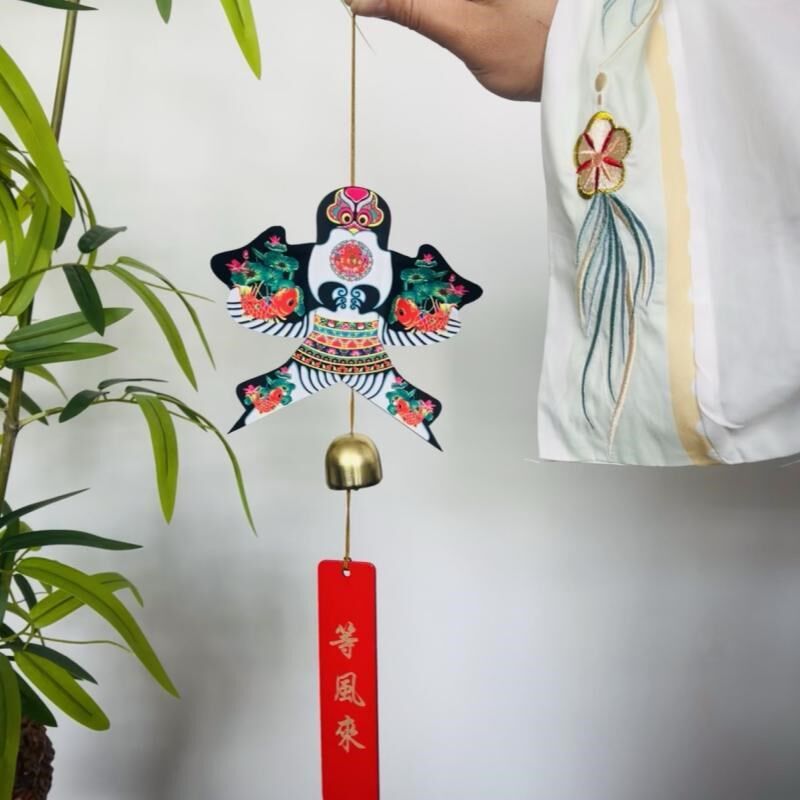 潍坊传统非遗迷你纸鸢风铃风筝挂件节日装饰装扮T古风网红拍摄道