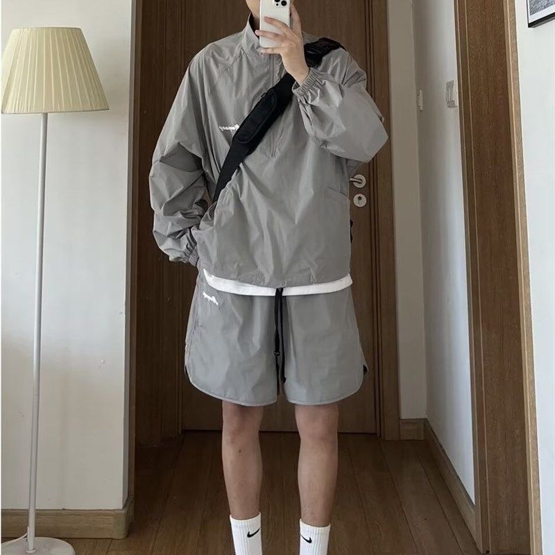 美式户外防晒衣男夏季潮牌宽松冰丝速干防嗮服休闲百搭冲锋衣套装,男装,休闲运动套装,淘宝优惠券,粉丝福利购,淘宝优惠卷