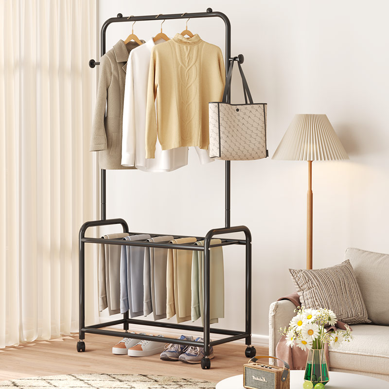 简易晾衣架落地折叠室内阳台晾衣神器晒衣服架子家用晾衣杆挂衣架