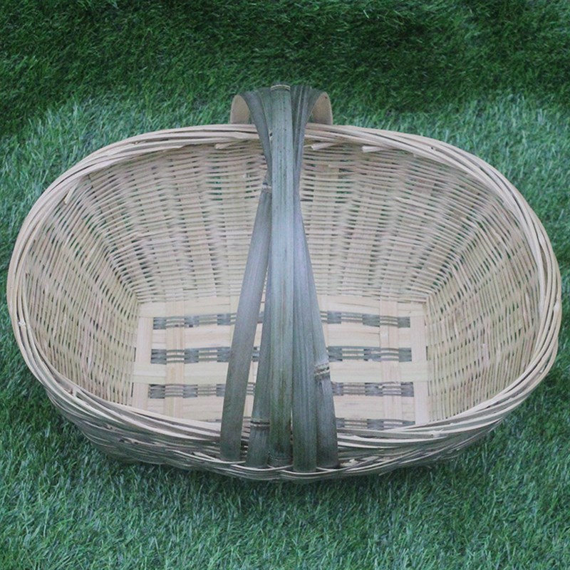 手工编织手提家用菜篮小号竹篮子装鸡蛋篮水果篮摘菜竹编篮竹艺器