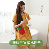 浴袍女吸水速干四季 爱半身浴裙掉毛穿裹浴巾 通用浴衣新款
