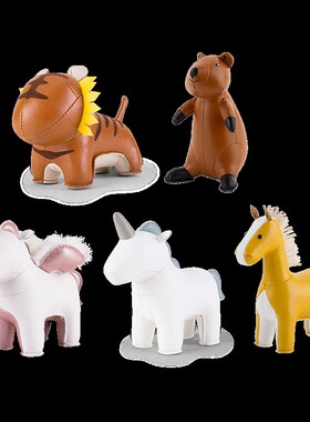 Zun动物书档门档节日礼品大象河马家居落地装饰乔迁新居皮质