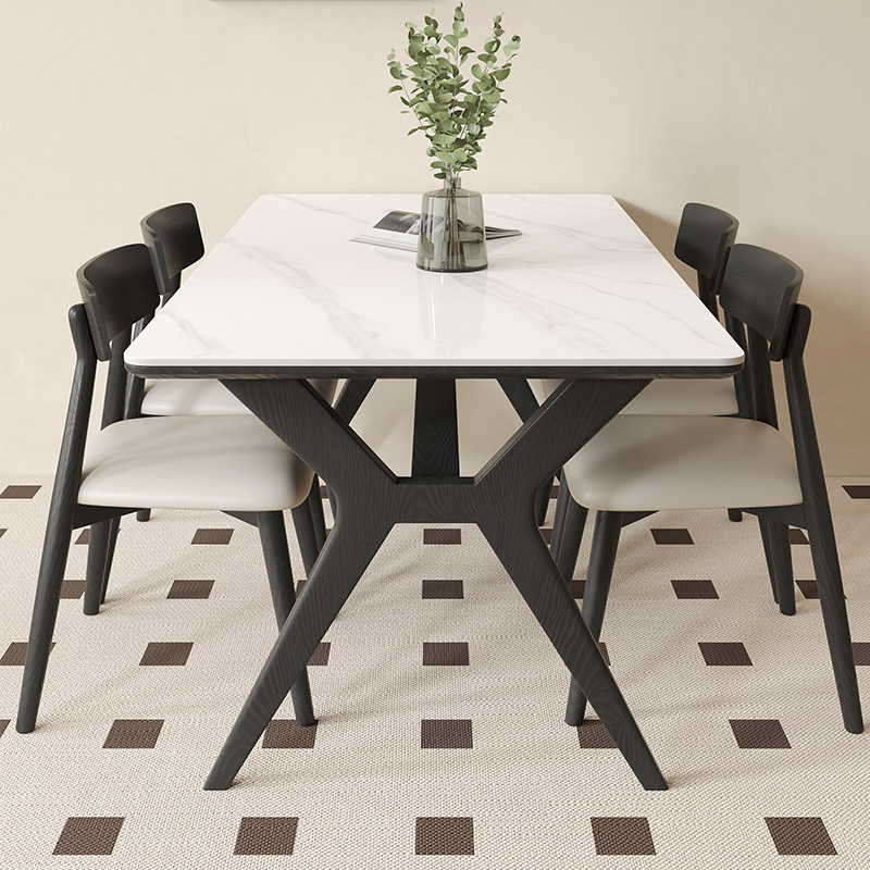 明匠轩家居现代岩板长方形实木餐桌椅家用型吃饭桌,住宅家具,岩板餐桌,淘宝优惠券,粉丝福利购,淘宝优惠卷