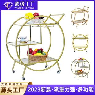 复古移动餐车家用厨房手推车餐厅酒水餐边车茶水边柜置物架